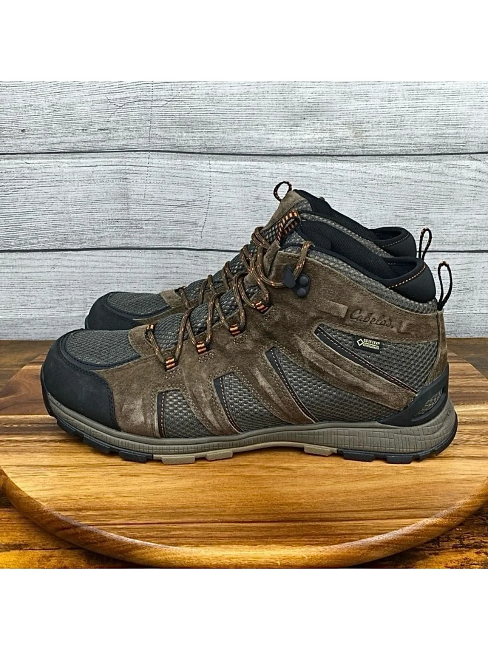 Cabelas 360 Mid Gore-Tex Vibram Hiking Boot Brown Leather Waterproof Men’s 13 D